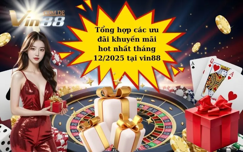 Tổng hợp các ưu đãi khuyến mãi hot nhất tháng 12/2025 tại vin88